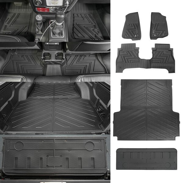 For 2020-2026 Jeep Gladiator JT Floor Mats Bed Mat Cargo Liners Tailgate Liners