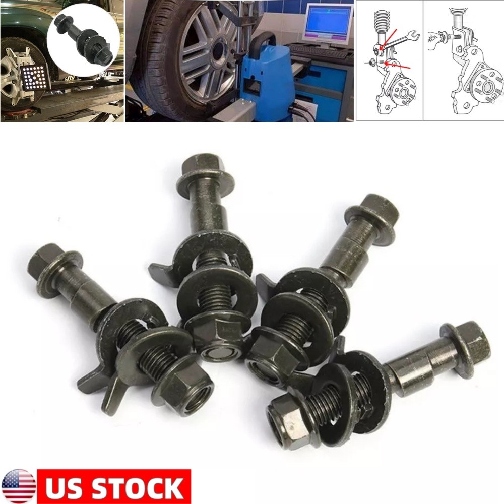 4Pcs 17mm Car Cam Bolt Kit Four Wheel Alignment Adjustable Vehicles Camber Bolts
