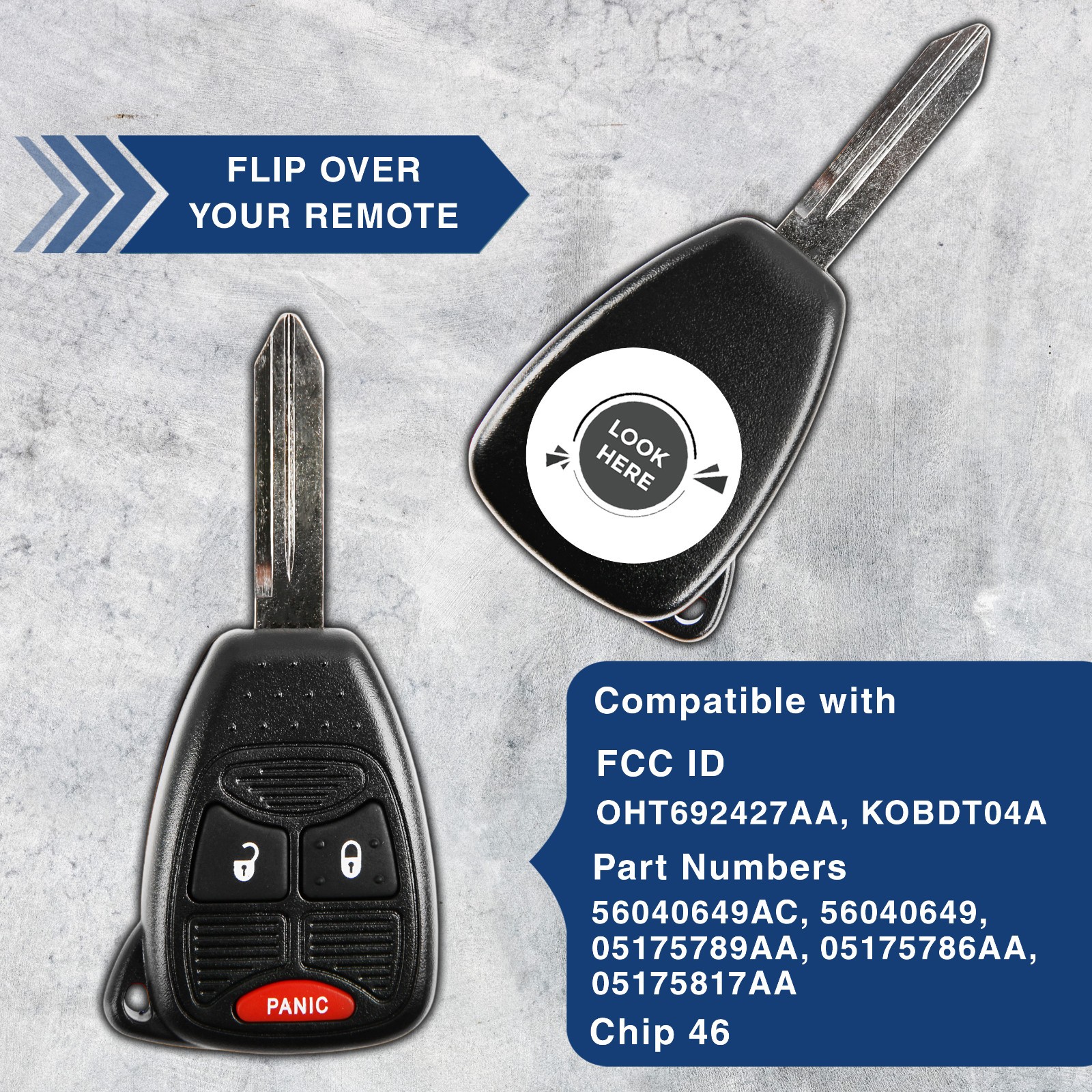2 For Jeep Wrangler 2006 2007 2008 2009 2010 2011 Remote Car Keyless Key Fob
