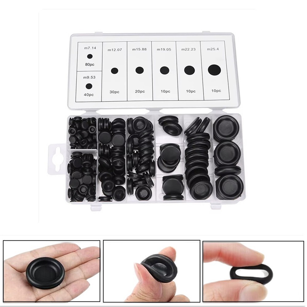 200pcs/set Nitrile Rubber String Coil Sealing Ring Set Of Plastic Box O-ring Box