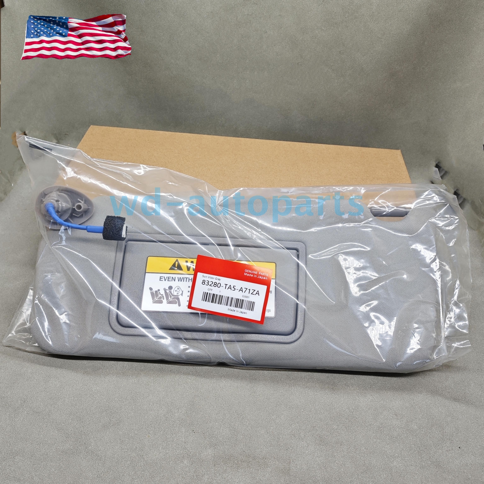 OEM Left Driver Side Gray Sun Visor For Honda Accord 08-12 w/Light