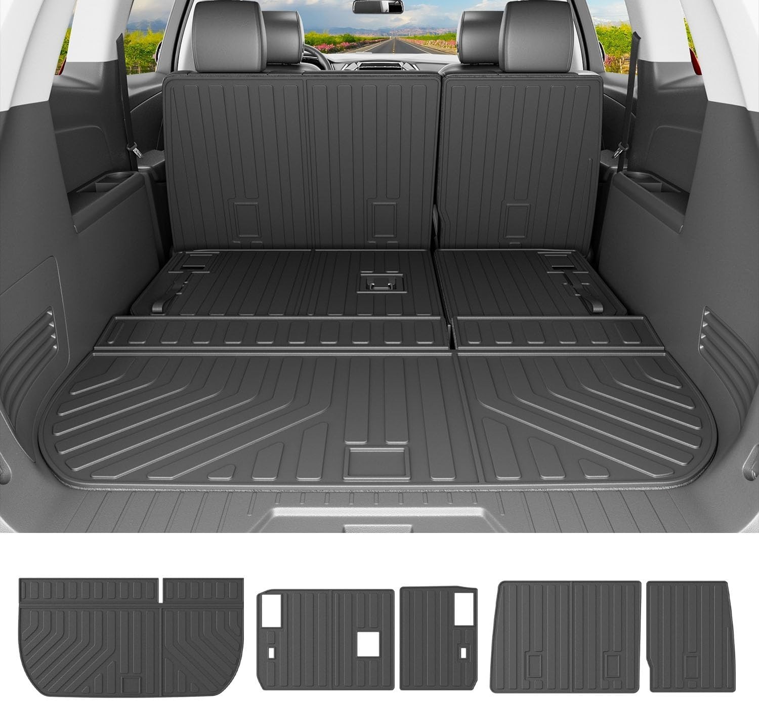 For 2009-2017 Chevy Traverse 08-17 Enclave Cargo Trunk Mat Trunk Liner Back Seat