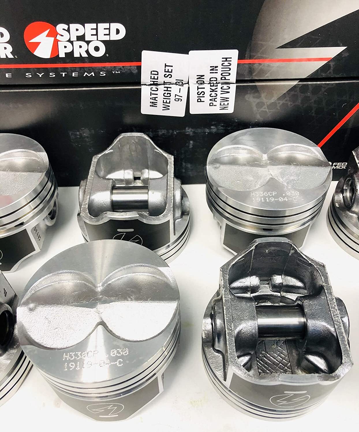 SPEED PRO Hypereutectic Coated Flat Top Pistons/8+CAST Rings Ford 5.8L 351W .040
