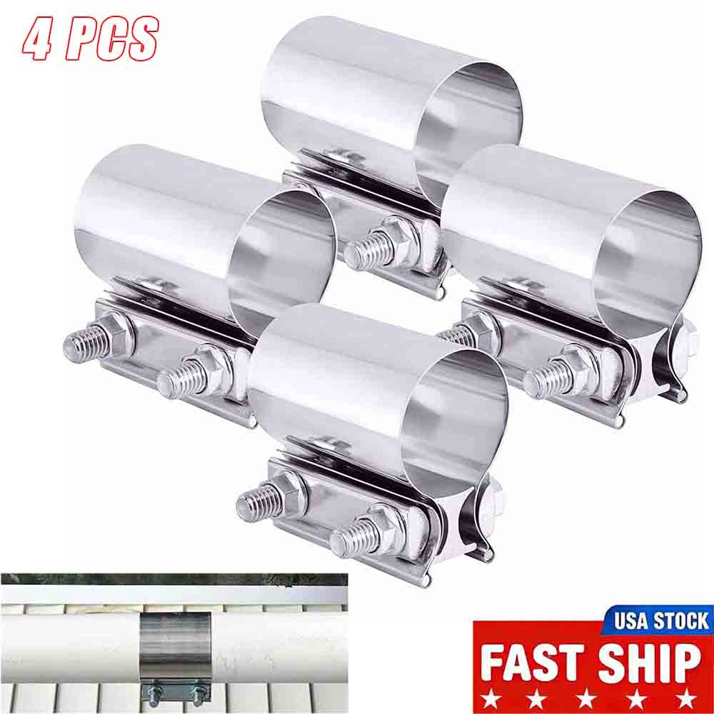 3″ Inch Butt Joint Exhaust Band Clamp Muffler Pipe Clamp Exhaust Tube Connection