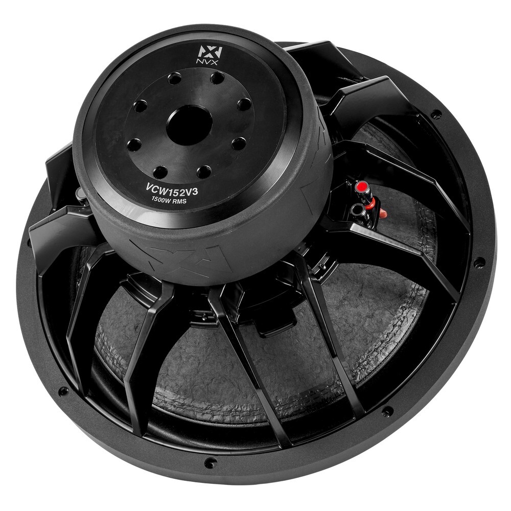 NVX VCW152v3 (VCW152 Version 3) | 3000 Watt Dual 2-ohm 15″ Subwoofer