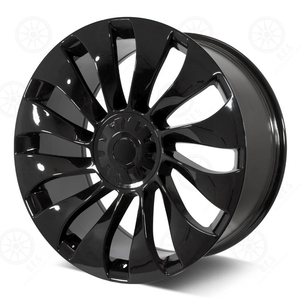 Set of 4 19″ Turbine Wheels 19×8.5 5×114.3 FOR TESLA MODEL 3 Y Base Long Range