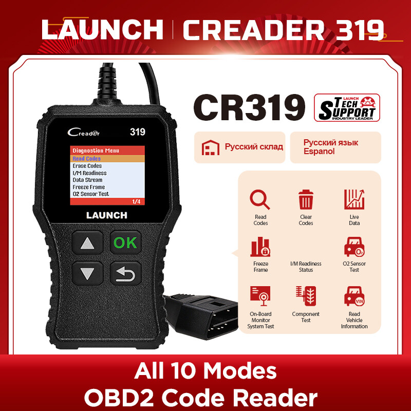 LAUNCH CR319 OBD2 Scanner Diagnostic Tool OBD LIVE DATA Freeze Frame Code Reader