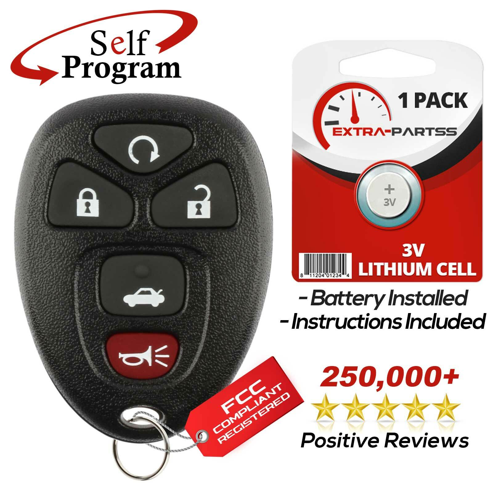For 2006 2007 2008 2009 2010 2011 Cadillac DTS Keyless Entry Remote Car Key Fob