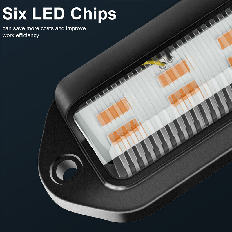 10X Universal 6 LED License Plate Tag Light Lamp For Truck Trailer Van SUV Car