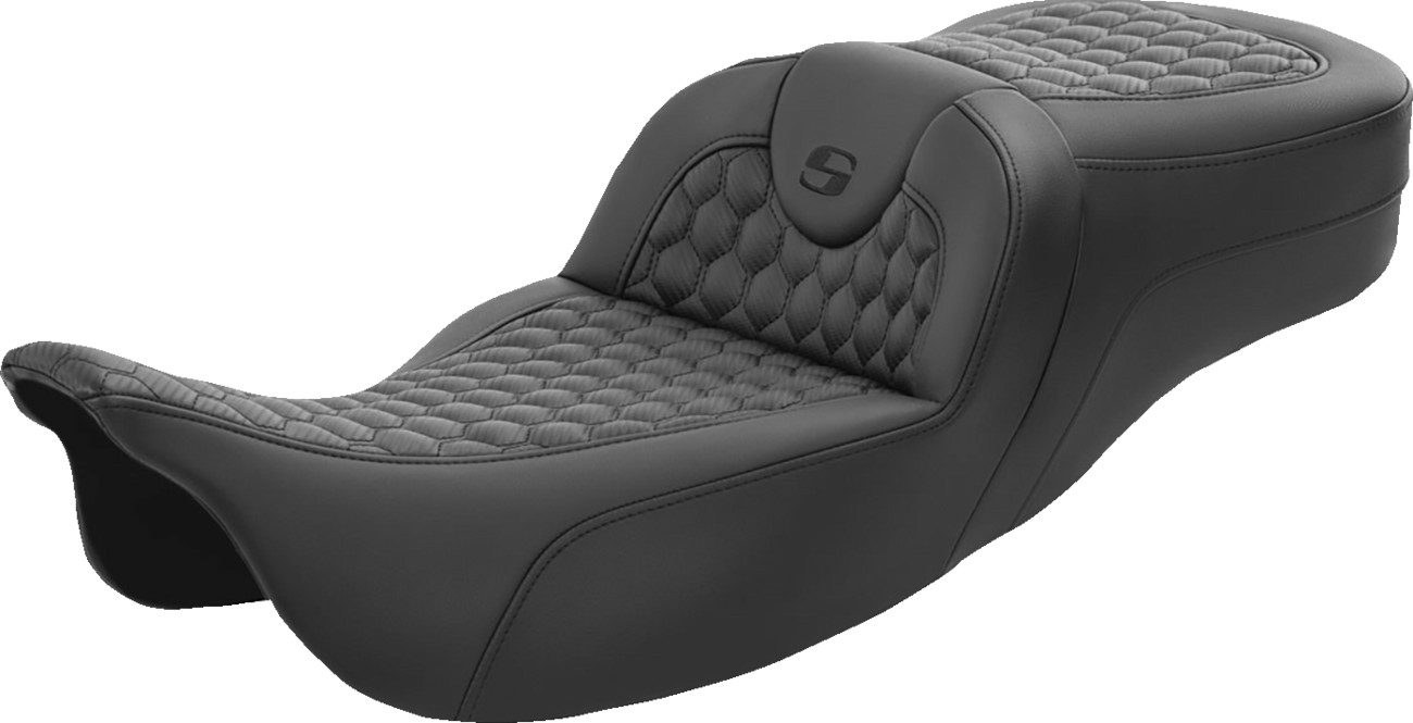 Saddlemen Roadsofa Extended Reach Honeycomb Gel Seat for 2008-24 Harley Touring