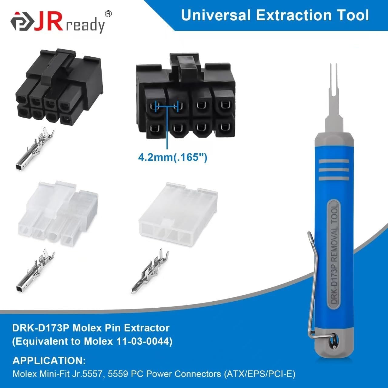 Professional Molex Pin Removal Tool – DRK-D173P for ATX and PCI-E Connectors