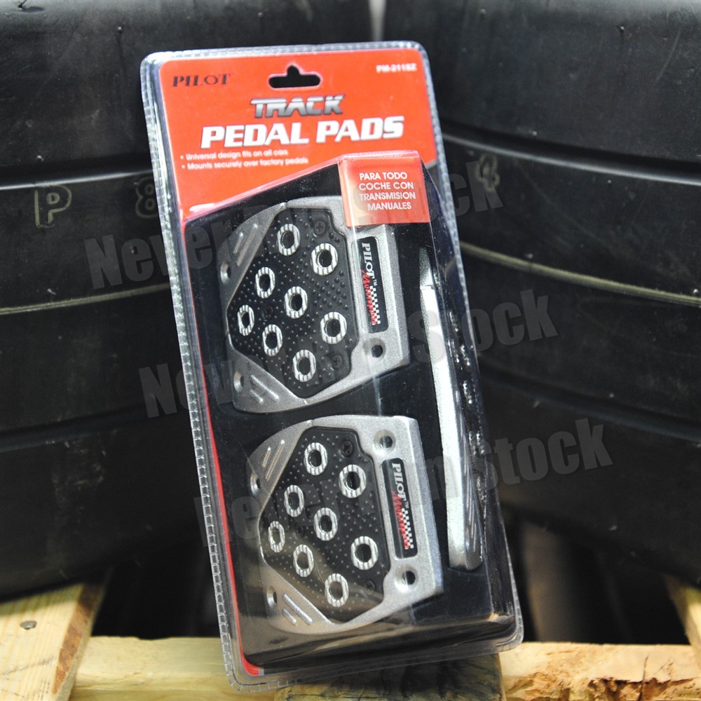 PILOT MOTORSPORT MANUAL TRANSMISSON PEDALS 3 PIECES SET SILVER WITH BLACK INSERT