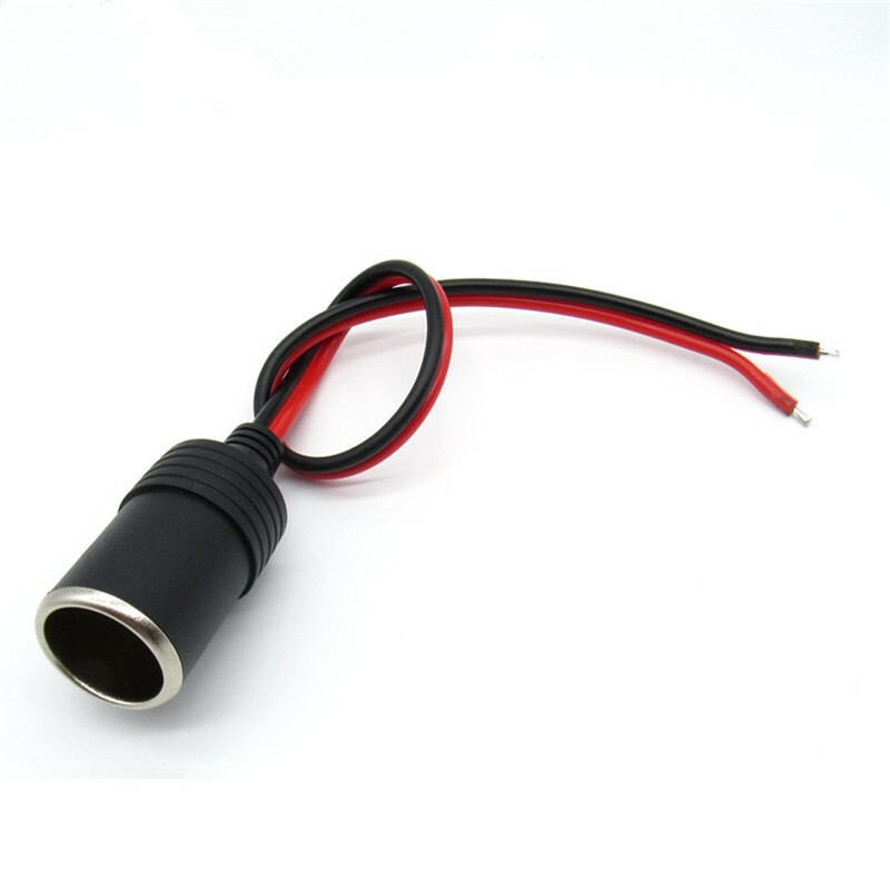 12V/24V Car Cigarette Lighter Charger Cable Female Socket Plug Connector Adapter