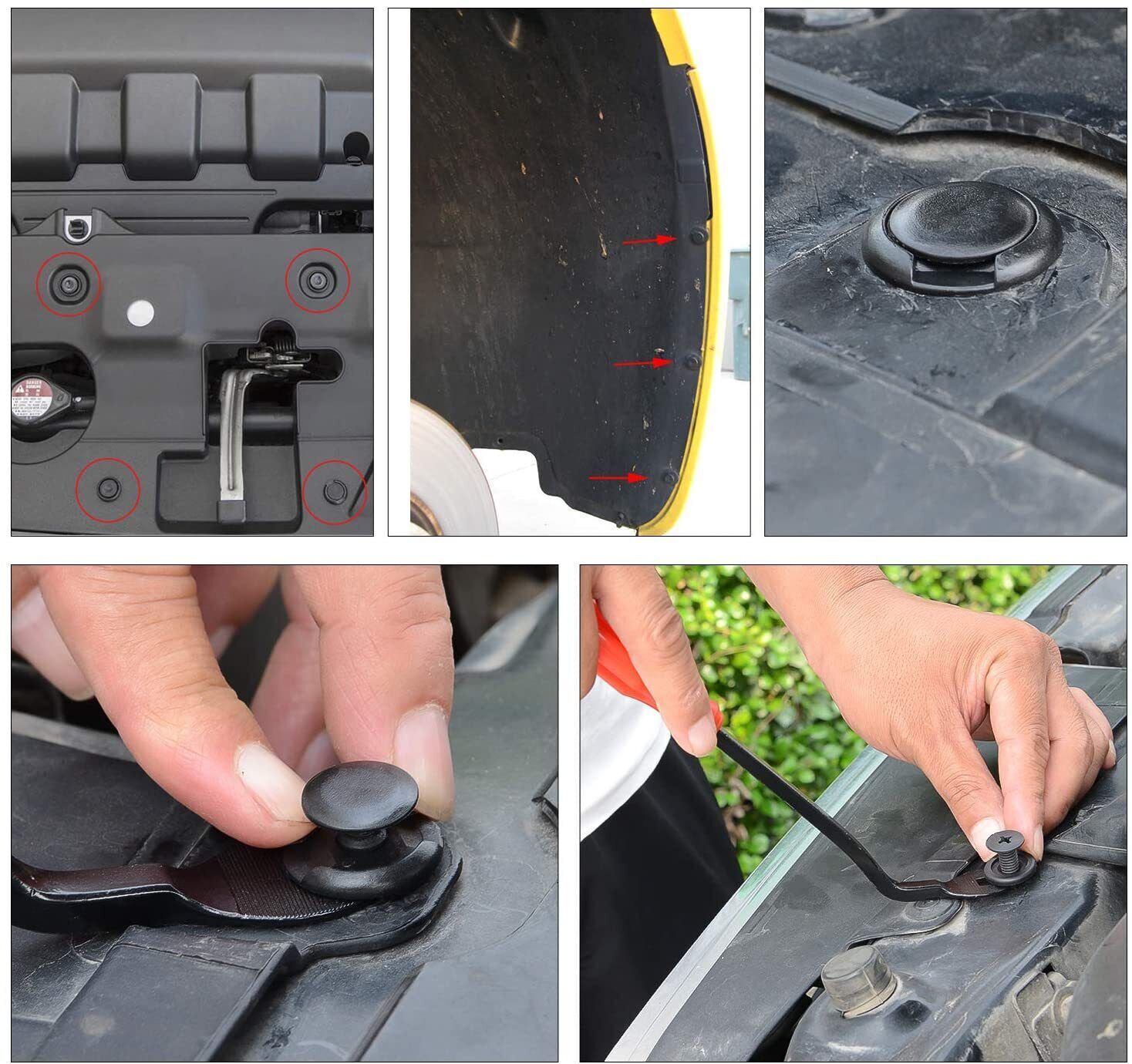 680Pcs Car Retainer Auto Fasteners Push Trim Plastic Clips Pin Rivet Bumper Kit