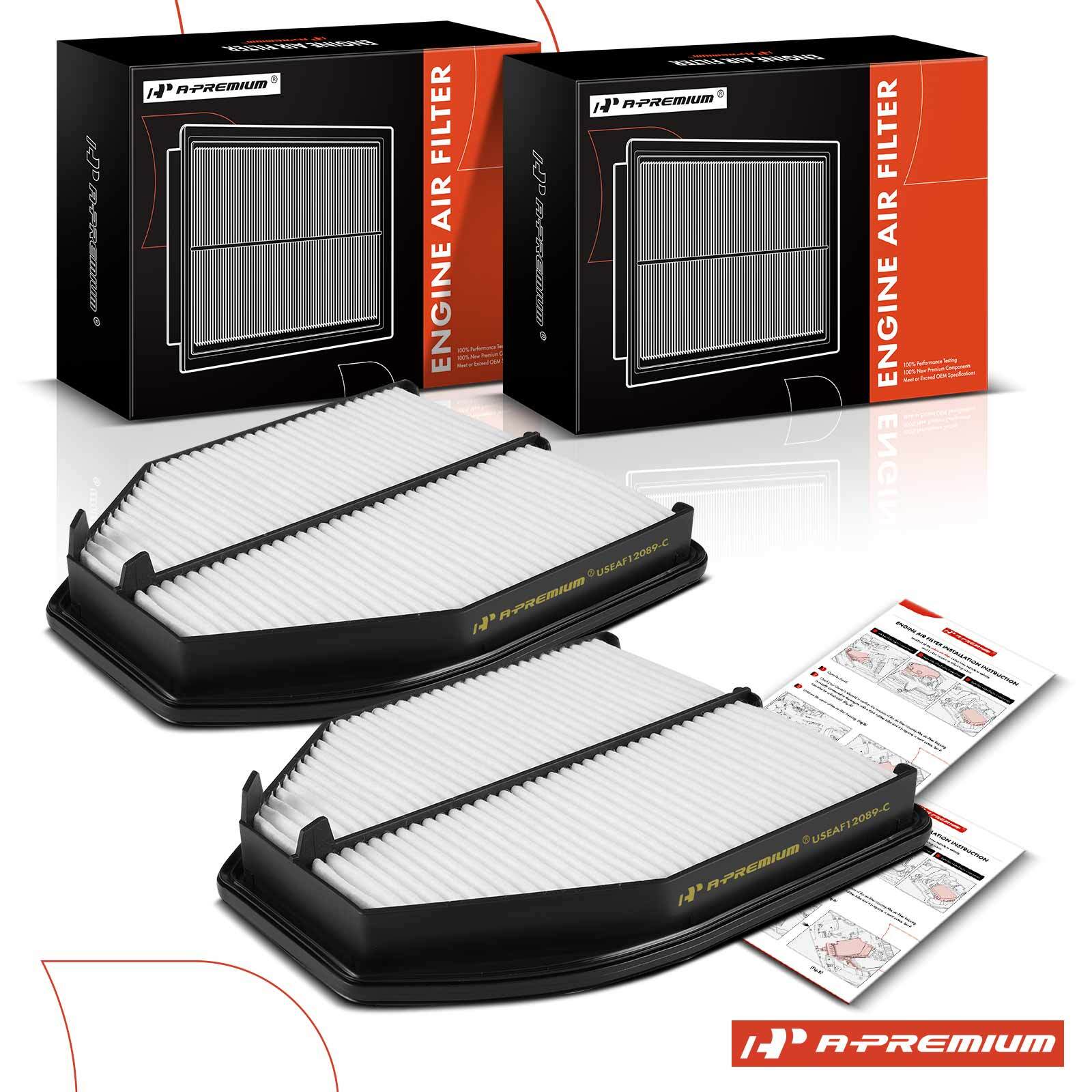 2x Engine Air Filter for Acura ILX 2016 2017 2018 2019-2022 L4 2.4L Rigid Panel