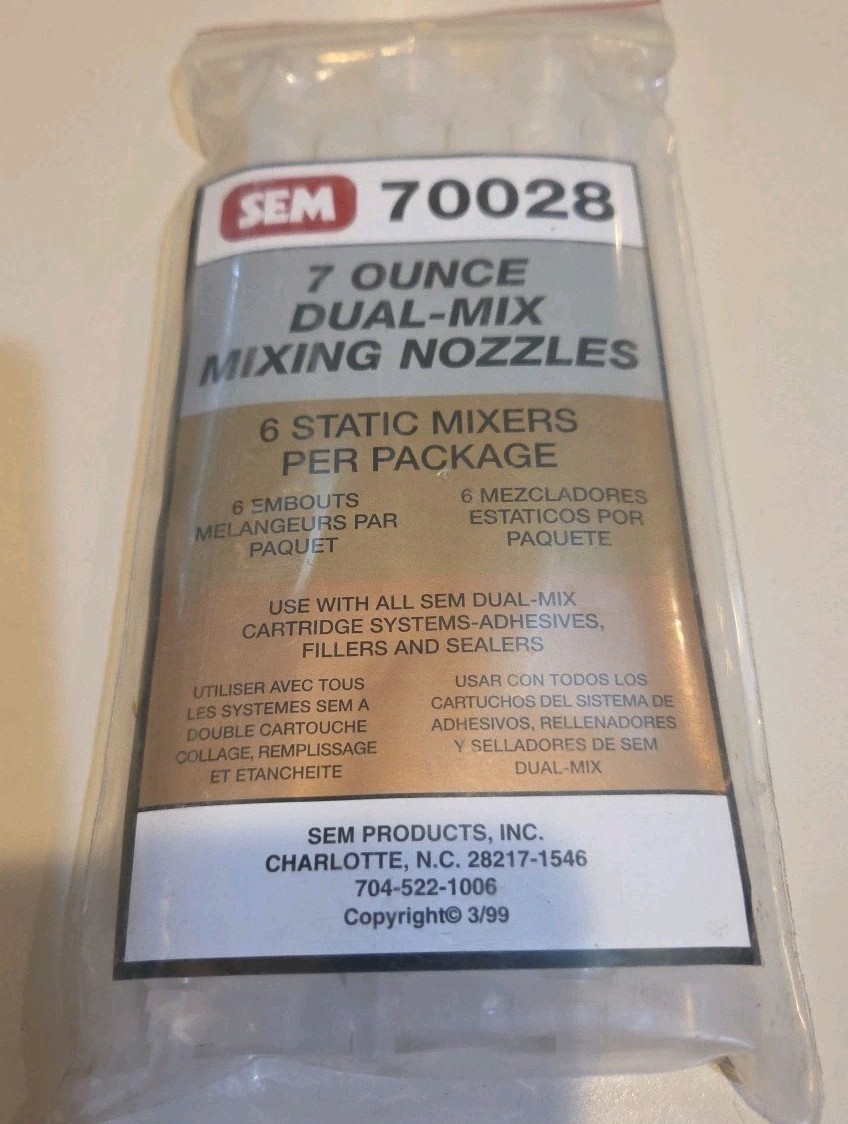 SEM 7 Ounce Dual-Mix Mixing Nozzles 70028 6pc NEW