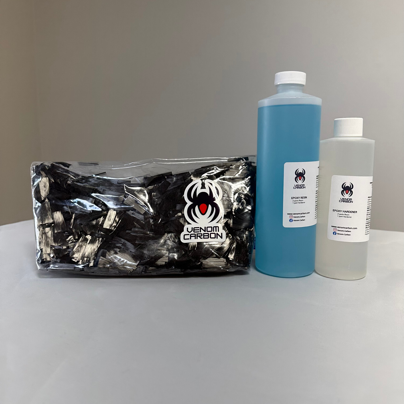 1″ Chopped Carbon Resin Kit: 1 lb (making FORGED composites)