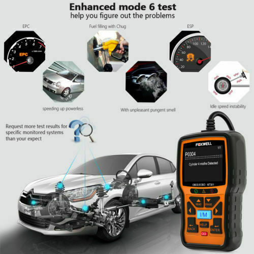 Foxwell NT301 Diagnostic Scanner Code Reader Check Engine Light Read Clear Code