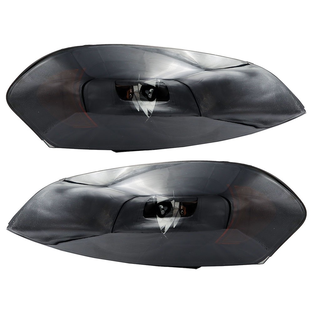 Labwork Left+Right Headlights For Chevy Impala 2006-2013 Halogen Black Pair