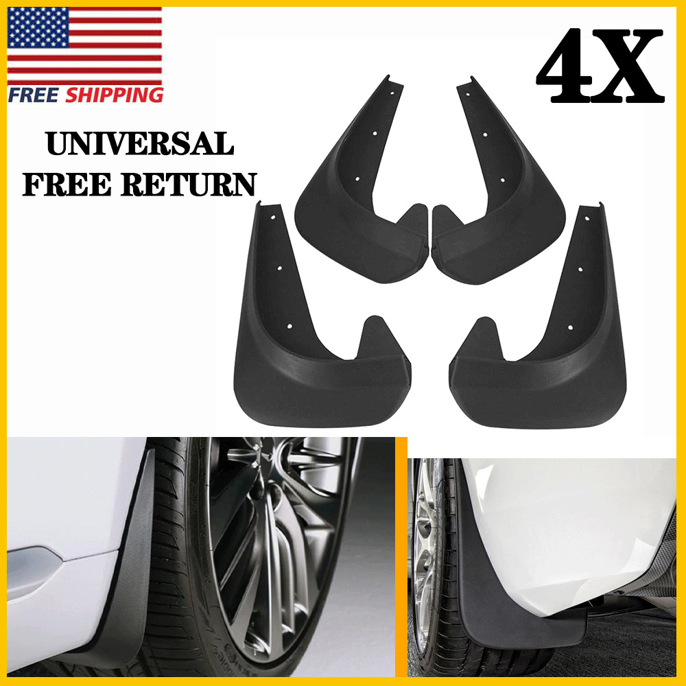 Black Fit For most of Car Universal Mud Flaps Splash Guards 60days Free Return