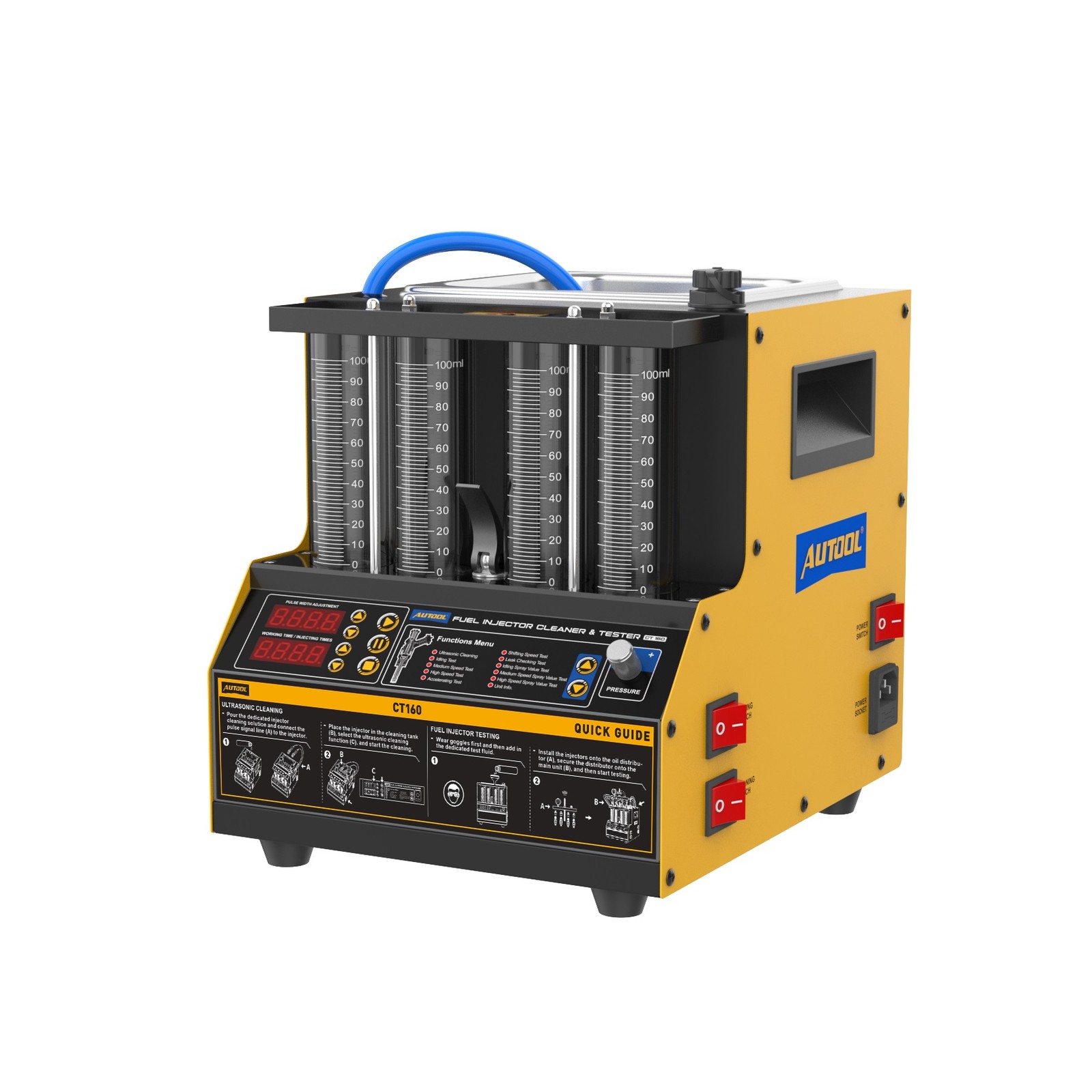 AUTOOL CT160 Fuel Injectors Cleaner Tester Ultrasonic Heating Cleaning Machine