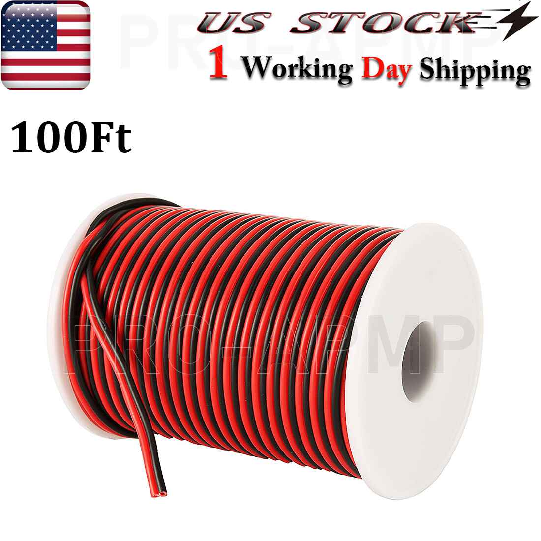 PSEQT Marine Boat LED Lights Wire 100ft/30M 22AWG 2pin Extension Wiring Harness