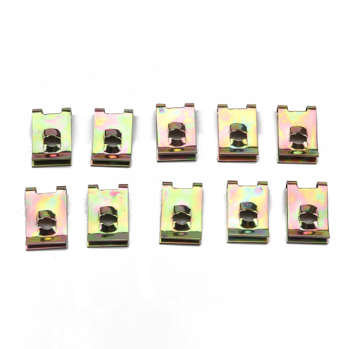 80Pcs Bumper Clips Retainer Car U-shaped Nuts Fastener Fender Guard Plate Clamps