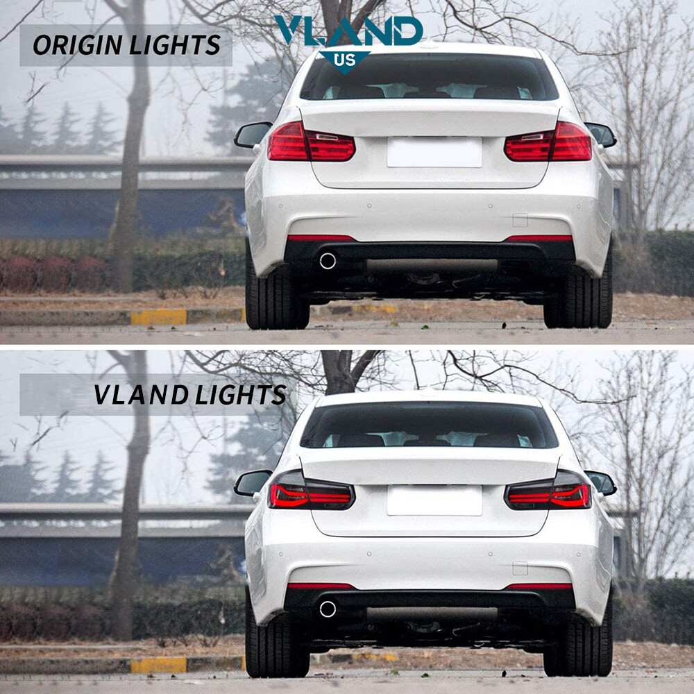 VLAND LED Tail Lights For 2012-2018 BMW F30 F35 F80 M3 LCI Style Clear Rear Lamp