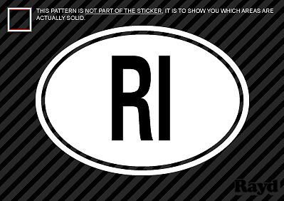 (2) Indonesia Oval Sticker Decal country code RI