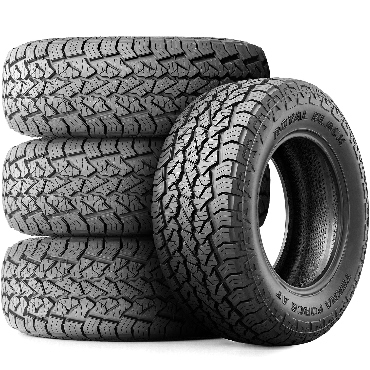 4 Tires Royal Black Terra Force AT LT 295/75R16 Load E 10 Ply A/T All Terrain