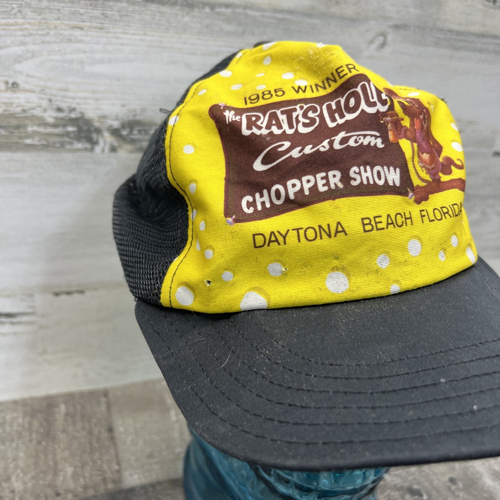 1985 Winner Rat’s Hole Custom Chopper Show Daytona Beach Florida Trucker Hat