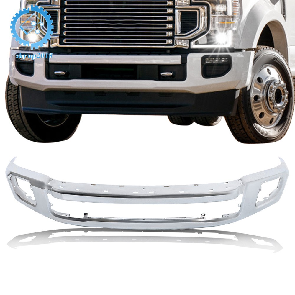 W/Fog Fog Light Hole Steel Front Bumper Face Bar For Ford F450 F550 F600 2020-22