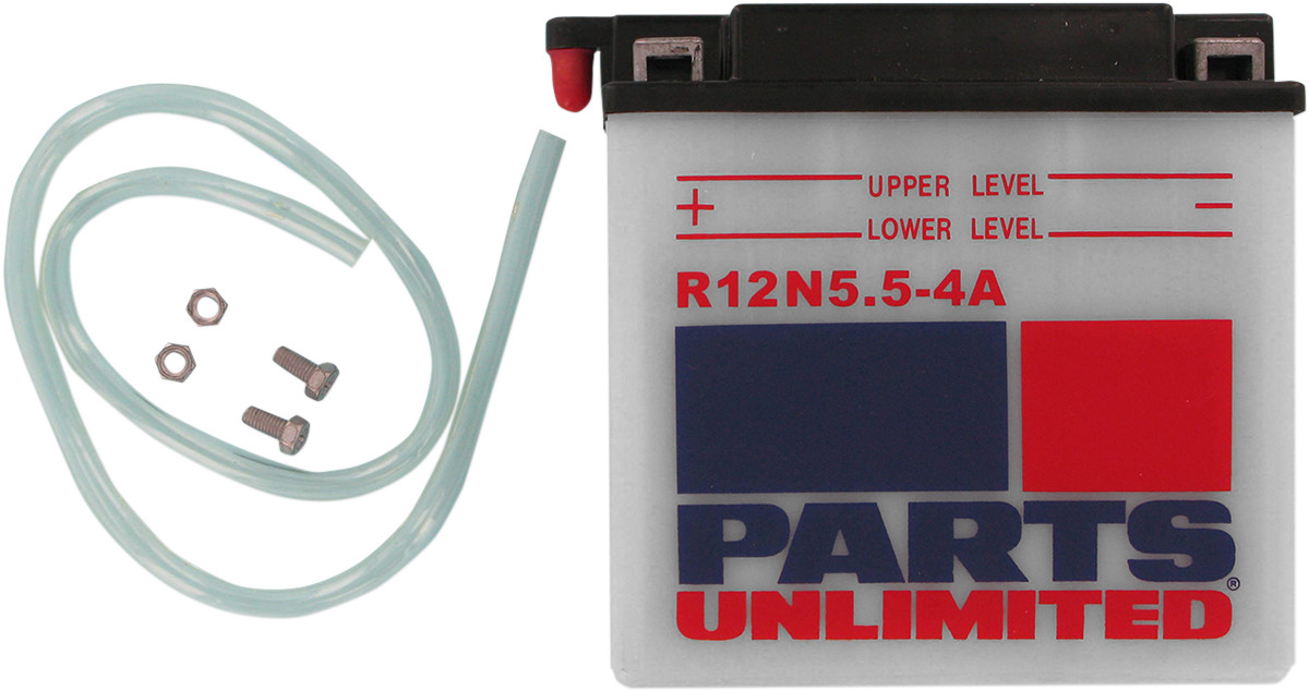 Parts Unlimited 12V Conventional Battery 5.5Ah Lead Acid LEMM2254A