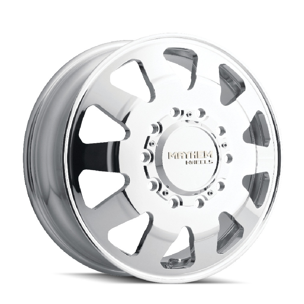 (Set-4) Mayhem Challenger Dually 22×8.25 10×225 169mm Polished Wheels 22 Inch