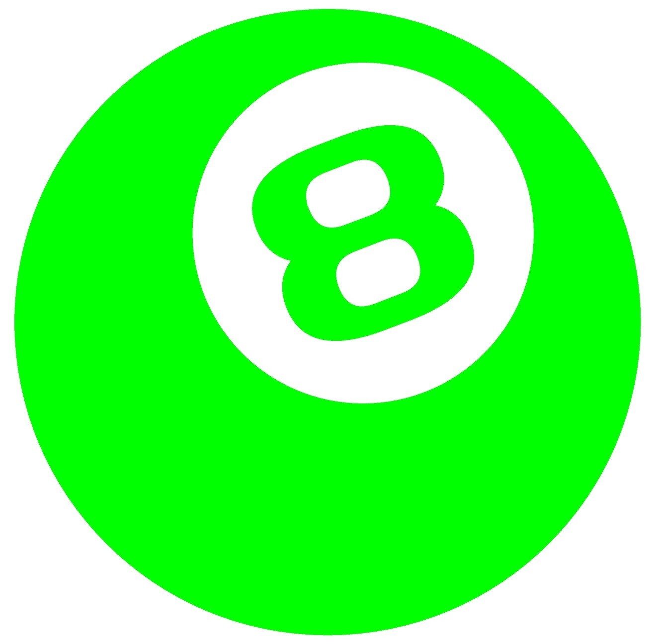 8 Ball Billiard Pool No Background Vinyl Decal Multiple Colors and Sizes