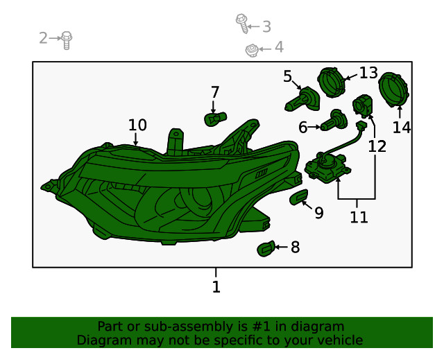 Genuine Mitsubishi Composite Assembly 8301C661