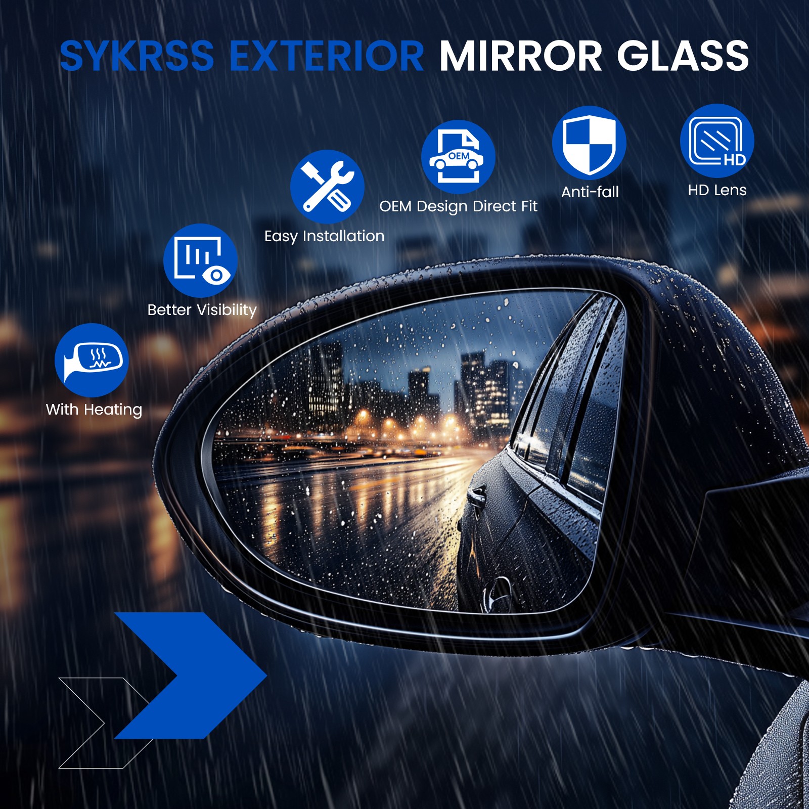 NEW fits For 2004-2009 Lexus RX330 RX350 RX400H Driver Left Side Mirror Glass