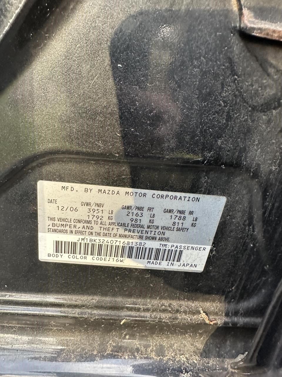 2006-2007 Mazda Mazda3 Radio Tuner And Receiver AM FM CD OEM 1449964