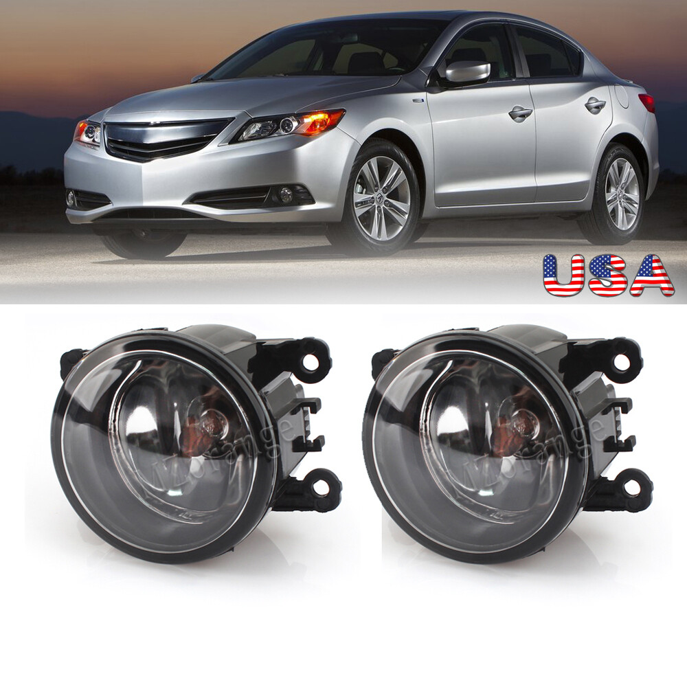 Clear Lens Front Bumper Fog Light Lamps Replacement For Acura ILX 2013 2014 2015
