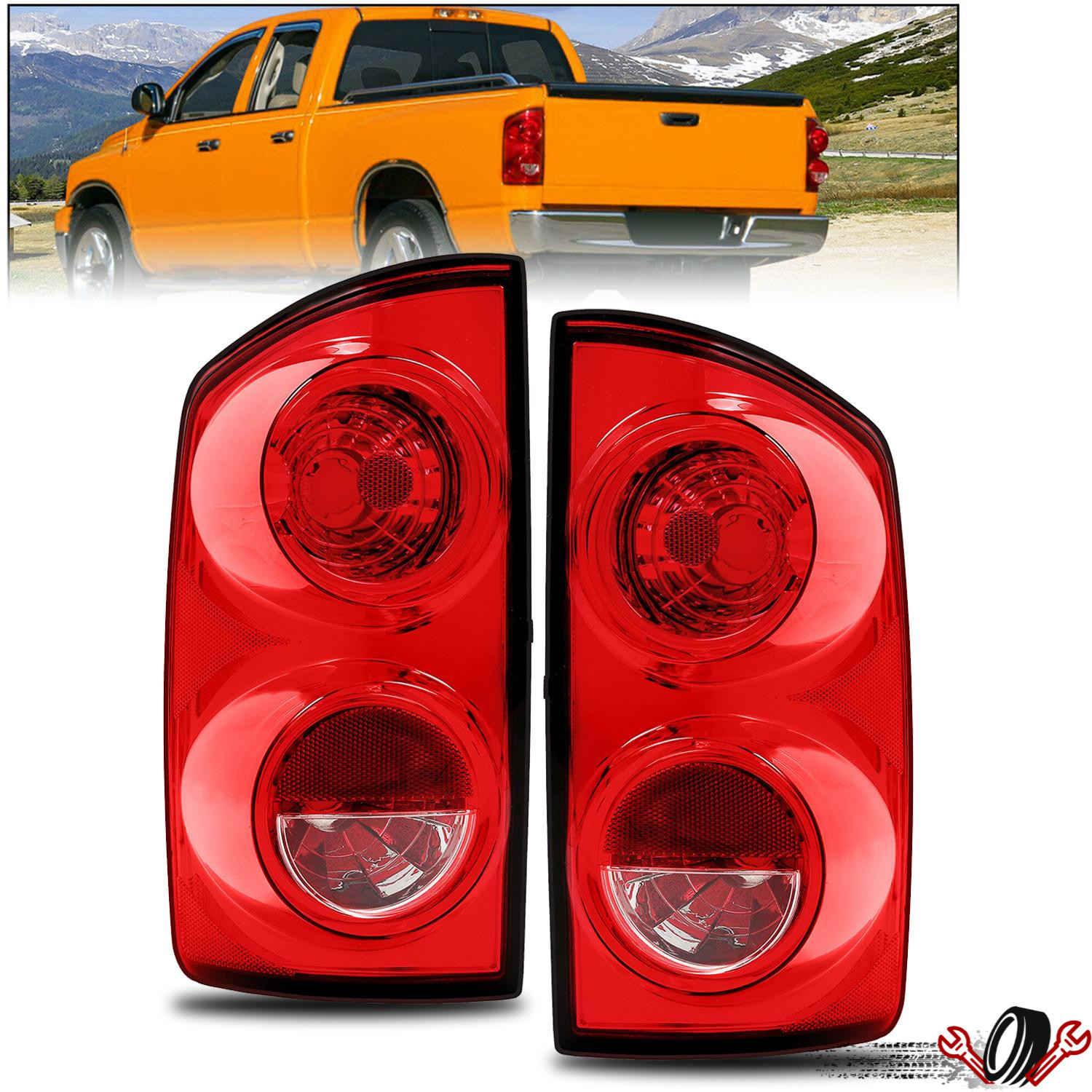 For 07-08 Dodge Ram 1500/07-09 2500 3500 Tail Lights Lamp Left+Right
