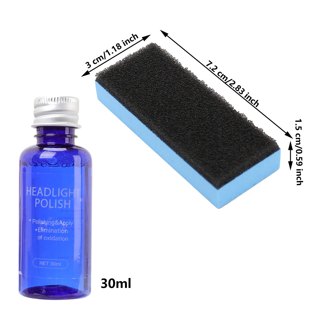 Car Headlight Restoration Set Fluid Repair Kit Plastic Light Polish Cleaner Fast