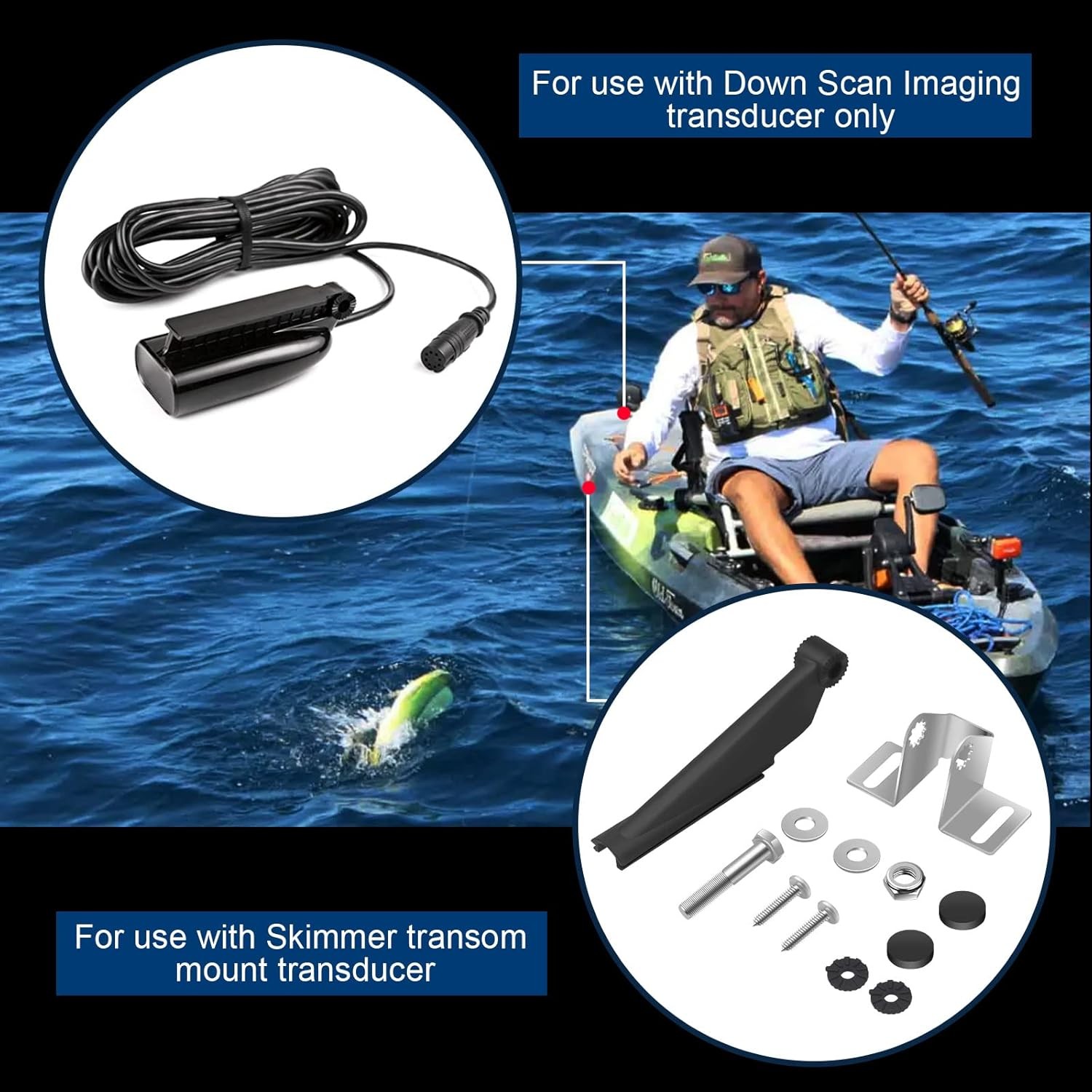 For Lowrance Skimmer Transducer Mount For Unit Transom Bracket 000-10262-001✨?