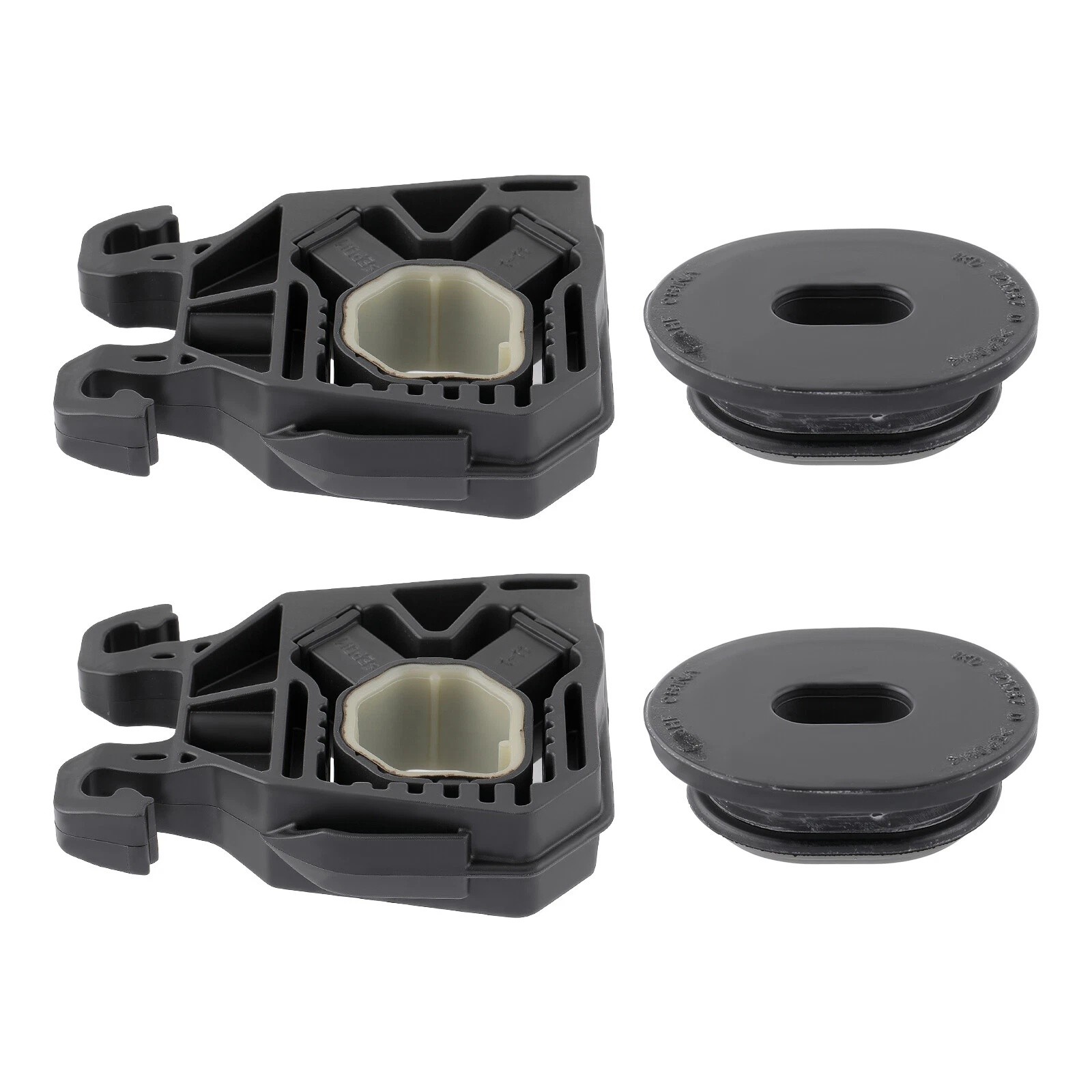 2x Upper & Lower Radiator Mount Bracket Black For VW Golf GTI Audi 5Q0121367G/F