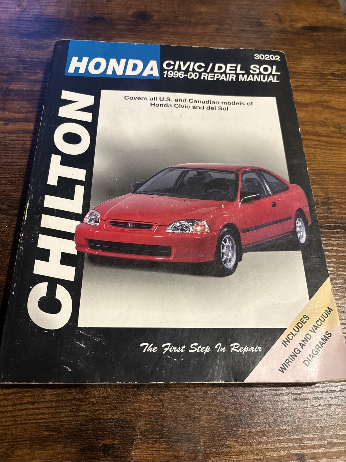 CHILTON 30202 1996-2000 HONDA CIVIC/DEL SOL REPAIR MANUAL, NEW
