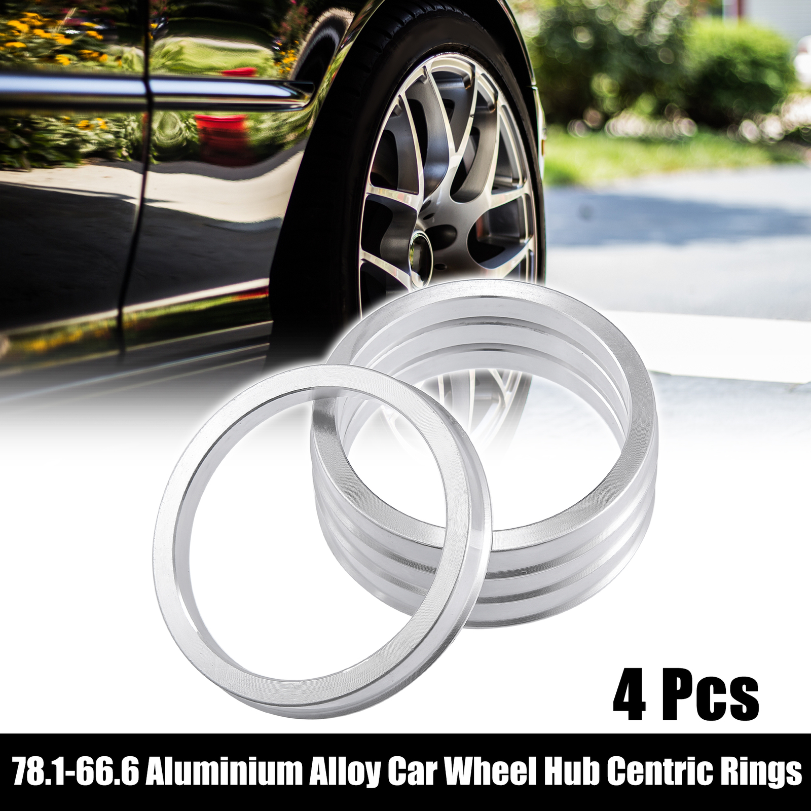 4pcs OD 78.1mm to ID 66.6mm Car Auto Hub Centric Rings Wheel Bore Center Spacer