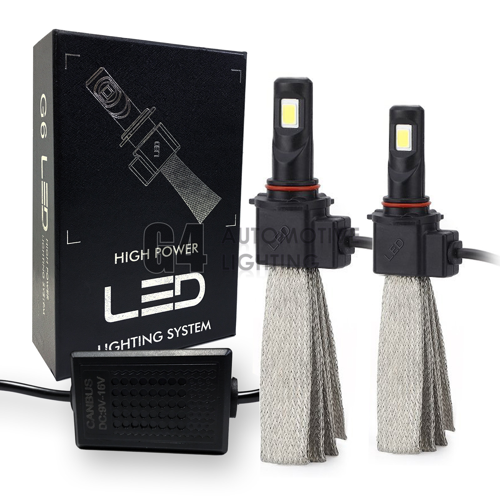 2x Fanless HB3 9005 Canbus LED Headlight Conversion Kit 6000K Super White Bulbs