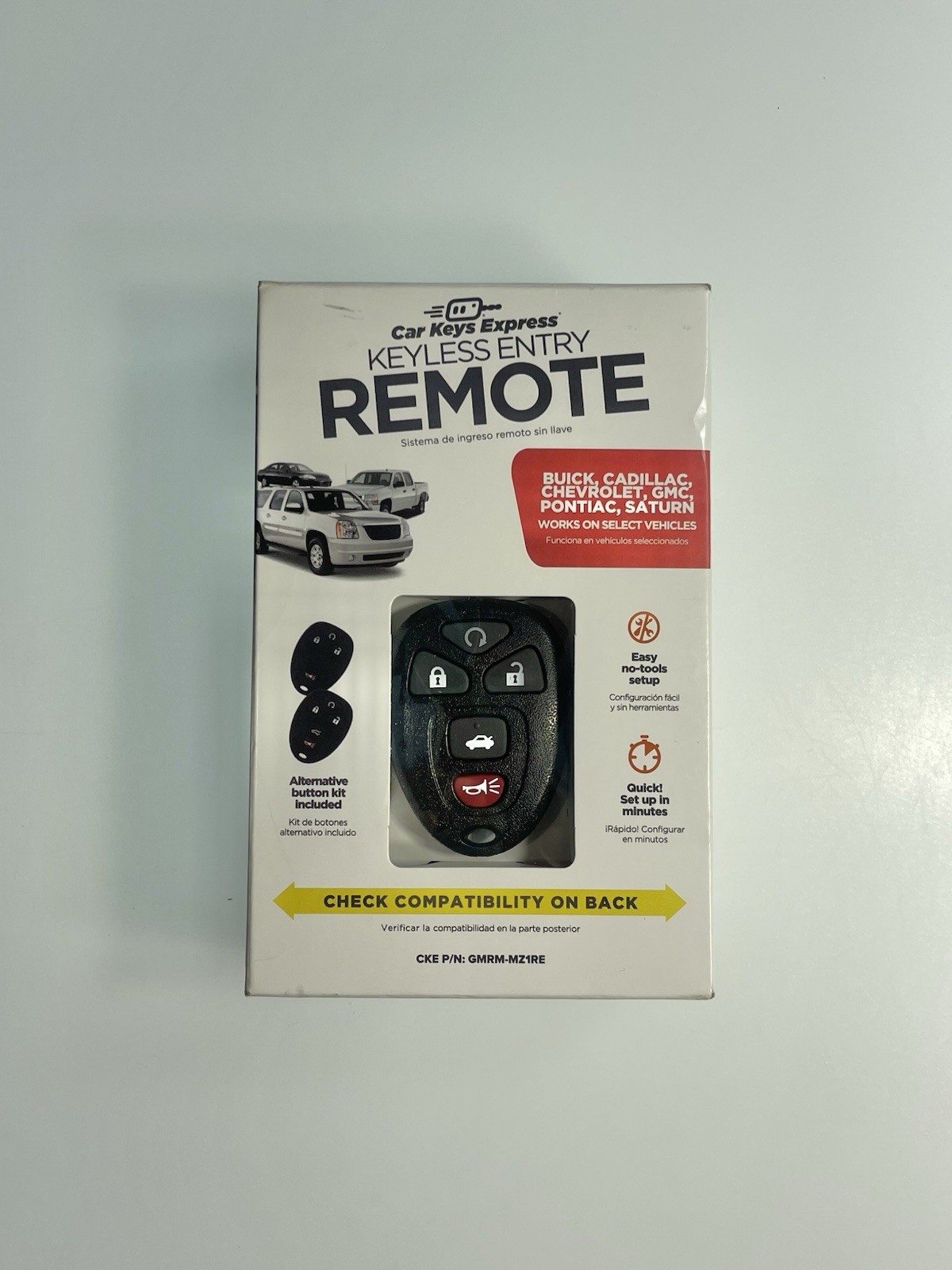 Car Keys Express KEYLESS ENTRY REMOTE GMRM-MZ0RE Buick, Cadillac, Chevrolet, GMC