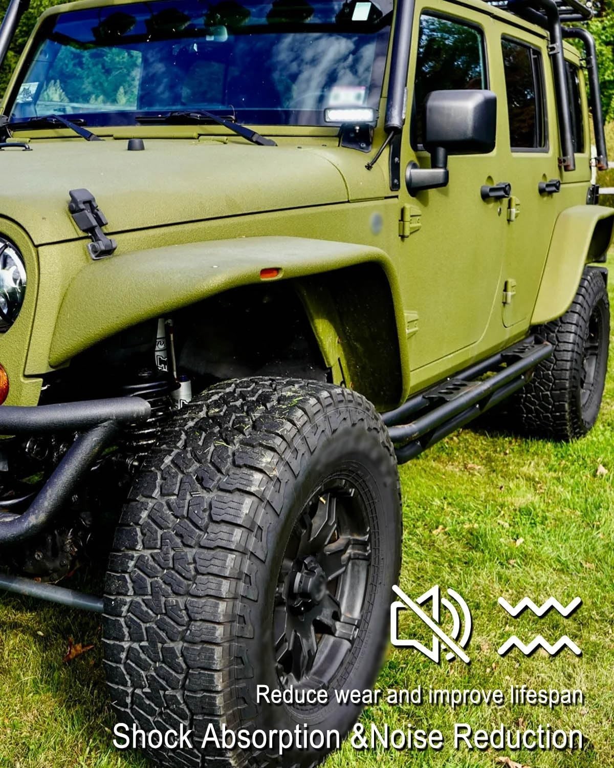 Quality Rear Upper Coil Spring Isolators for Jeep Wrangler JK JKU (2007-2018)