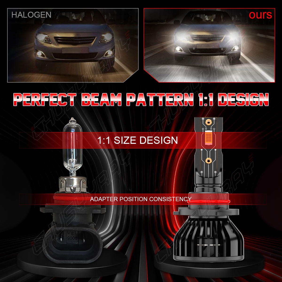4pcs LED Headlights Bulbs For Pontiac Grand Prix 1988-2008 High Low Beam 6000k