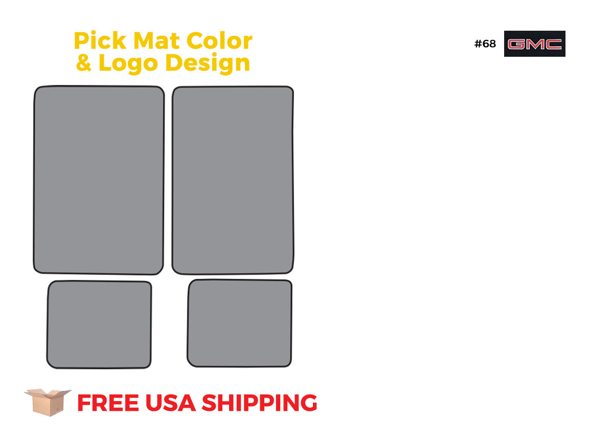 FITS 1992-1998 GMC K2500 Crew Cab Floor Mat 4pc Cutpile